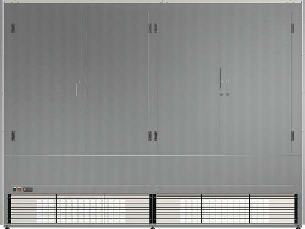 Volle witte deuren achteraan voor koelwandvitrine CRONUS 130