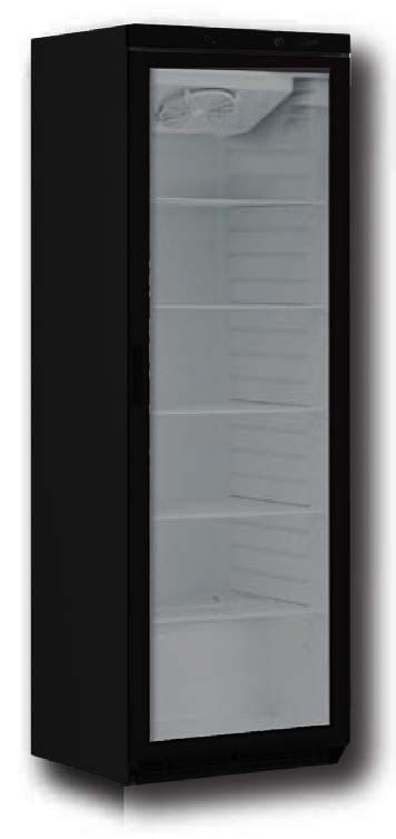 Congélateur armoire noir DV40ZW porte vitrée