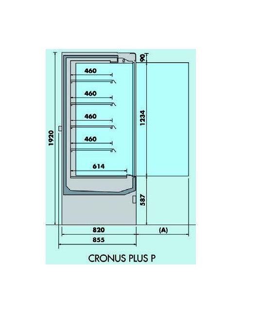 Wandkoelmeubel D85 ECO CRONUS 130 met klapdeuren