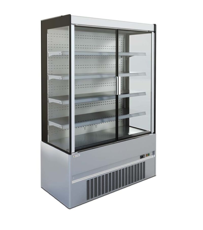 Wandkoelmeubel D65 ECO CRONUS 130 inox klapdeuren