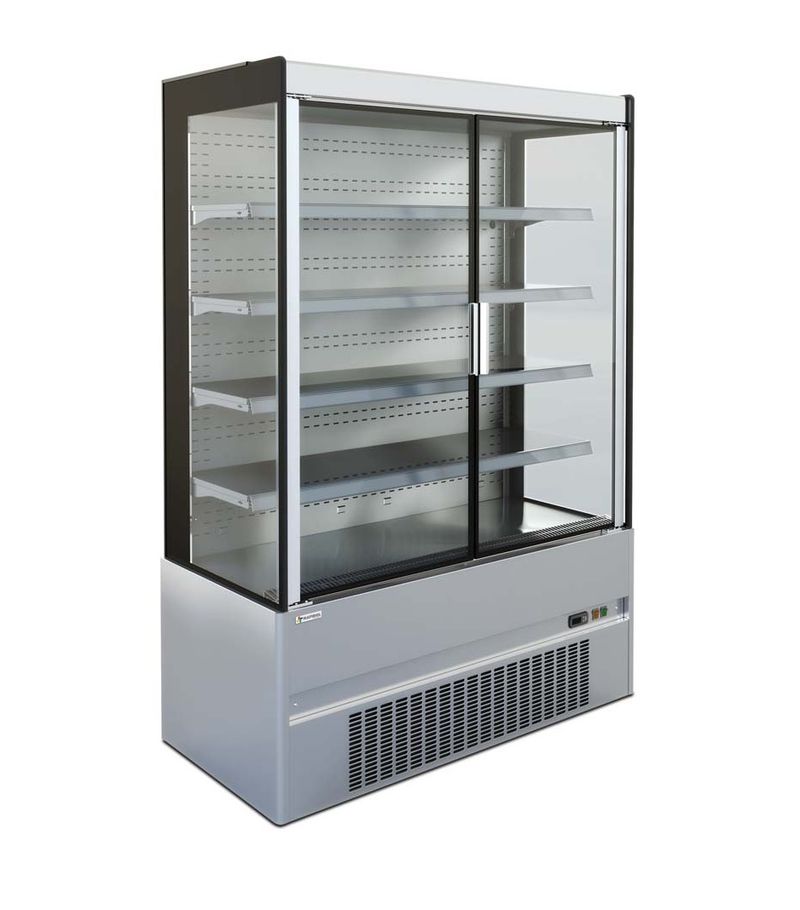 Wandkoelmeubel D65 ECO CRONUS 150 inox klapdeuren