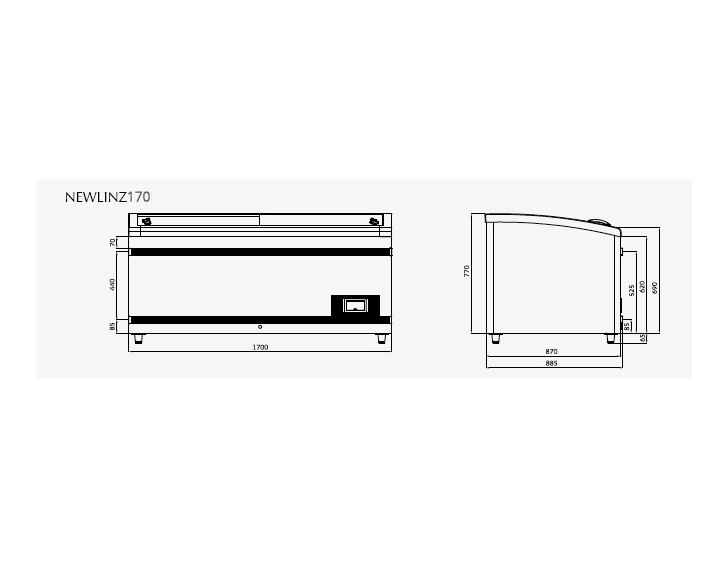 Vrieskoffer NEWLINZ170