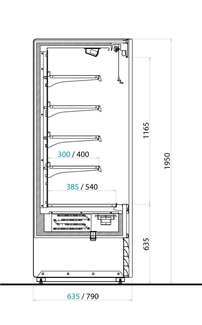 Wandkoelmeubel Star 120 D63 Wit