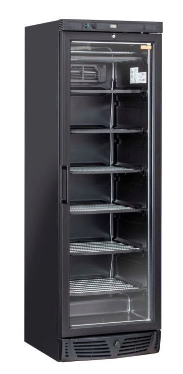 Armoire congélateur statique vitré noir T401/LWB