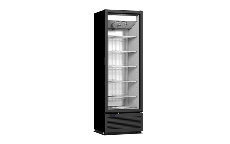 Armoire congélateur ventilé vitré noir T500NV