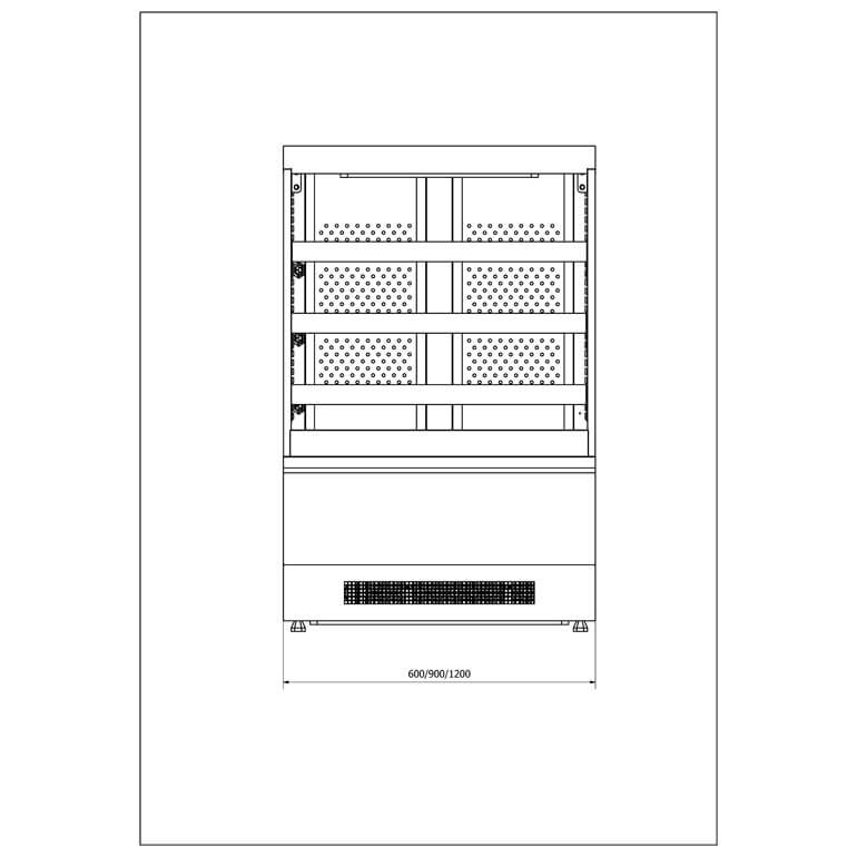 Koeltoonbank VIENNA120 self service en klapdeuren