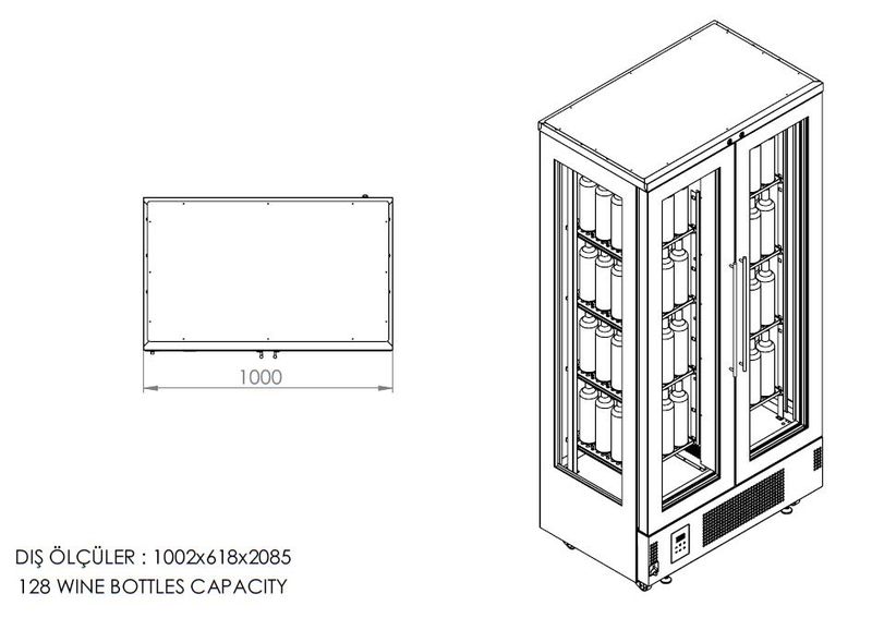 Armoire réfrigérée à vin VINOPLUS portes vitrées