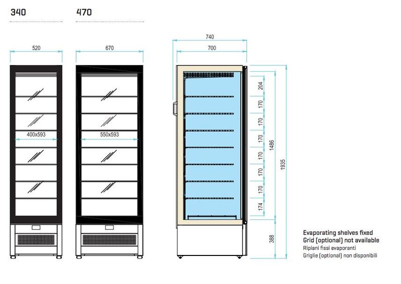 Armoire congélateur VISION350ST statique