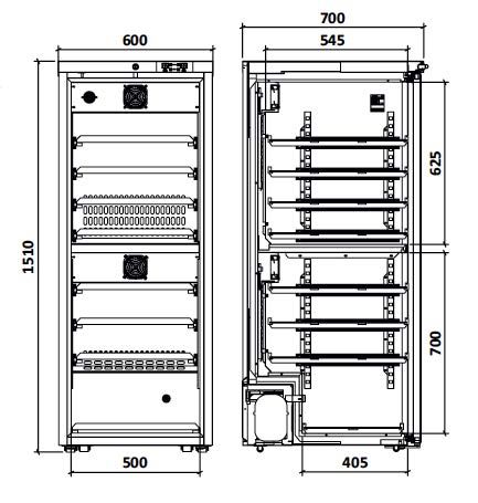 Armoire réfrigérée à vin euroline WCE350 double température