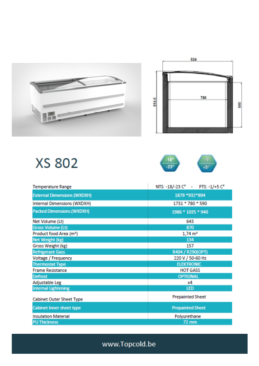 Vrieskoffer XS802