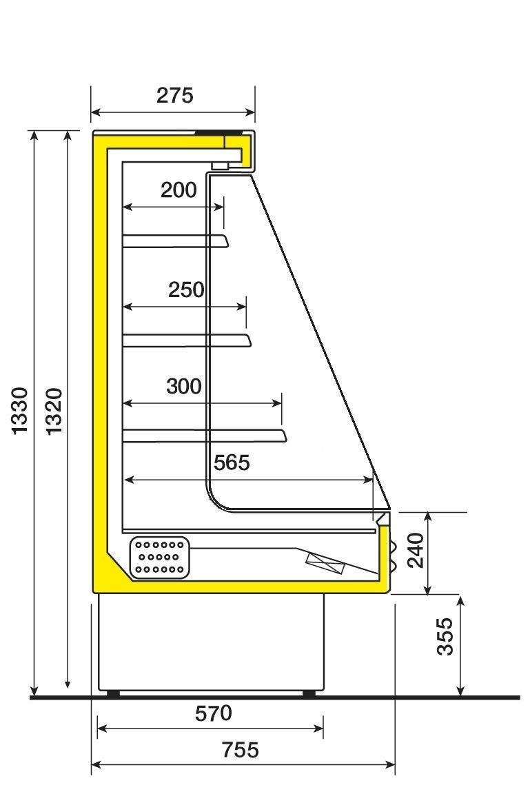 Wandkoelmeubel MANDY 1000