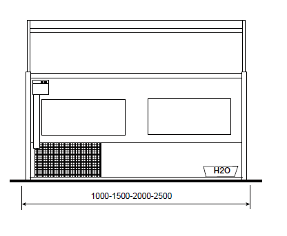 Bakkerij toonbank ORLEANS 1000 met gekoelde reserve (C1)