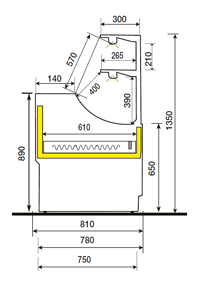 Warmhoudvitrine ORLEANS 1500 zonder reserve (C5)