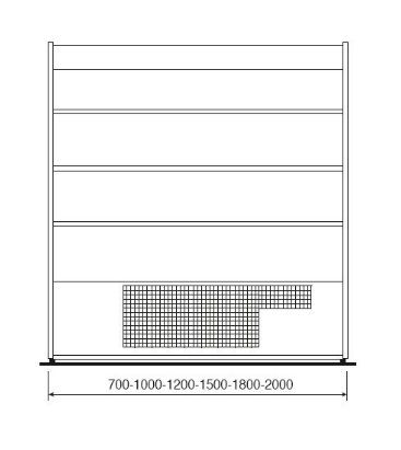 Wandkoelmeubel SILVER 1000 inox