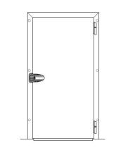 Koelcel deur rechts - pvc kader