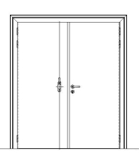 Porte isotherme de service double battante - cadre pvc