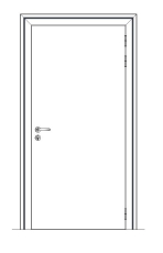 Porte isotherme de service droite - cadre pvc