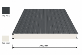 Sandwichpanelen eerste keus gelinieerd RAL7016/9002