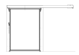 Zware vriesschuifdeur links - alu kader